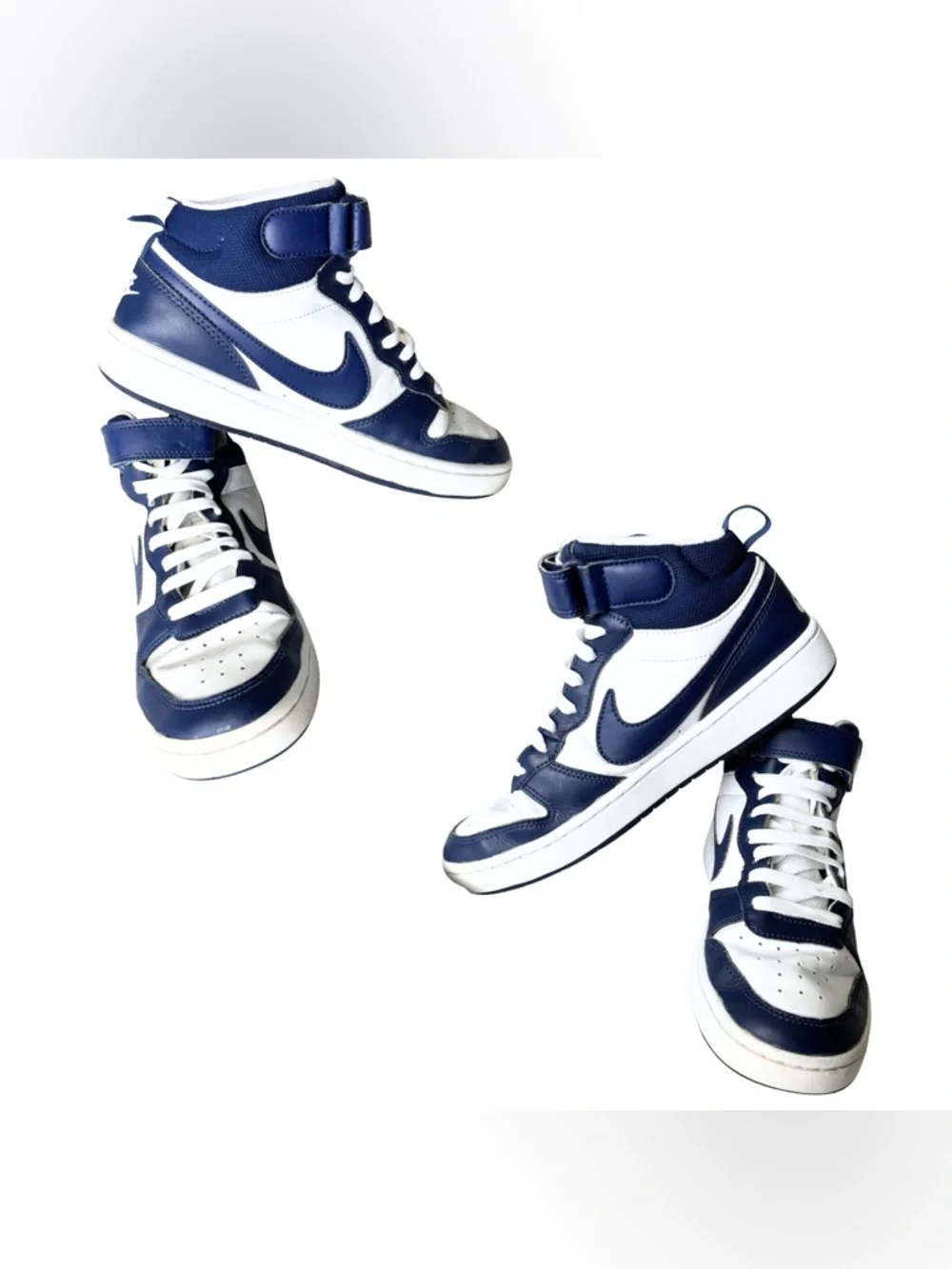 Youth 6.5 Nike High Top Blue White Sneakers – Excellent‎ Gently Worn